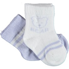 Bibaby Biorganic Bear 2'li Kız Çorap 68412 Lila