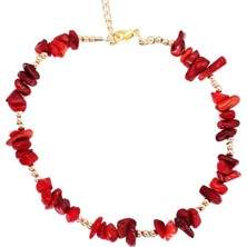 BijuStore Mercan Doğal Taş Kadın Halhal