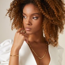 Fiyonk Kuyumculuk 14 Ayar Altın Toplu Ataş Zincir Kolye