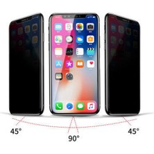 Bzontech Apple iPhone 8 Plus Hayalet Ekran Koruyucu Tam Kaplayan Privacy Iphone 8 Plus-Siyah