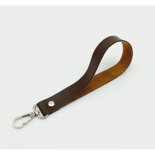 Angel Çanta Aksesuar Tek Kat Suni Deri Kahverengi Elcik Gümüş Metal