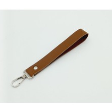 Angel Çanta Aksesuar Tek Kat Suni Deri Taba Renk Elcik Gümüş Metal