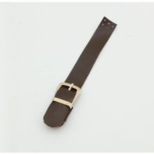 Angel Çanta Aksesuar Tek Kat 18 cm Suni Deri Kahverengi Kapak Light Gold Metal