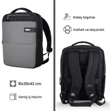 Npo Compact Smart 16" Notebook Sırt Çantası-Gri