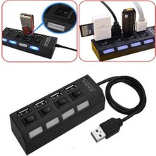 Touchworld Ports 4 Port USB 2.0 Çoklayıcı Çoğaltıcı Hub Anahtarlı Işıklı On Off