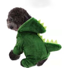 Janae Dinozor Form Köpek Kıyafeti - Yeşil (Yurt Dışından)