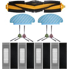 Shuai Yan Ecovacs Için Deebot Ozmo T8/t8 Aıvı Elektrikli Süpürge Filtre Yan ve Ana Fırça Paspas Bezi Parçaları Yedek Ev Aksesuarları (Yurt Dışından)