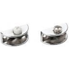 Ayder Mini Oval Cam Etejeri Plastik Vidalı Krom