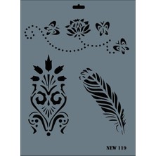 Avmdepo Rich New Seri N-119 Stencil 35X25 cm