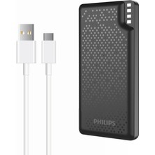 Philips 10.000MAH 3metre Usba To Type-C Kablolu Set Çift Çıkışlı Powerbank