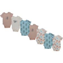 George Bebek %100 Pamuk Disney Minnie Mouse Baskılı Çok Renkli 7'li Bodysuit / Zıbın