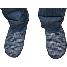 Gökçe Kundura  Lacivert Keçe Kaydırmaz Ultra Hafif Terlik