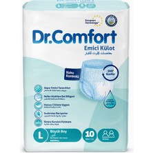 Dr.Comfort Yetişkin Emici Külot Large 10'Lu 1 Paket 10 Adet