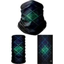 E-Taktik Geometrik Temalı Suya Dayanıklı Boyunluk Bandana Polyester Malzeme