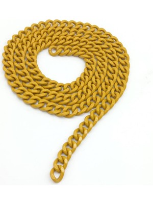 Angel Çanta Aksesuar Renkli Metal Zincir Hardal Sarı 120 cm