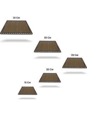 Hobizubi Ahşap Çanta Tabanı - 20X20 - Kare - Kahverengi - 1 Adet