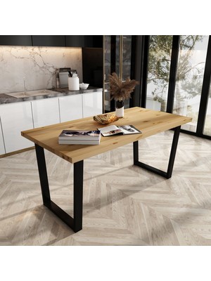 Woodesk Eylül Masif Natural Renk 140X70 Yemek Masası CPT7668-140