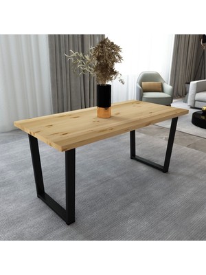 Woodesk Eylül Masif Natural Renk 140X70 Yemek Masası CPT7668-140