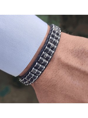 Clays Jewellery Varisit & Hematit Taşı Silindir Bileklik Erkek / Kadın / Unisex