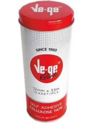 Selefon Bant 12X33 Mt. Teneke Kutu 12 Li (1 Paket 12 Adet)