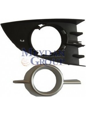 TŞT 2007 - 2009 Renault Scenic Iı - Sis Lamba Kapağı Sağ Sis Delikli Siyah (Dış Çerçevesi Gümüş Gri) 2parça (Oem NO:7701474779)