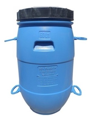 60 Lt Litre Varil Oval Içi Beyaz Plastik Yağ Zeytin Turşu Bidon