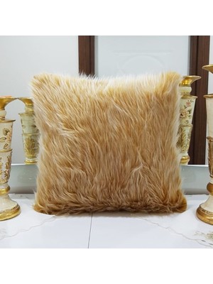 Körfez Kırlent Peluş Kırlent Kılıfı Kahve 43 x 43 Cm