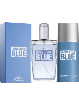 Avon Individual Blue 100 ml  EDT Erkek Parfüm ve 150 ml Deodorant Aromatik Koku Hediye Seti