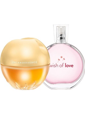 Avon Kadın Parfüm Seti Incandessence EDP ve Wish Of Love EDT 50 ml Aromatik Koku