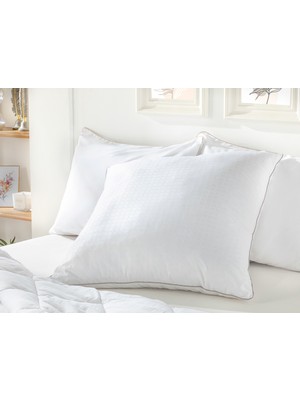 English Home Aura Boncuk Elyaf Yastık 70x70 cm Beyaz