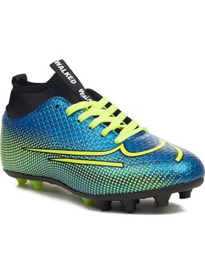 Mugees Yeni Sezon Çoraplı Krampon 437 Mavi Sarı