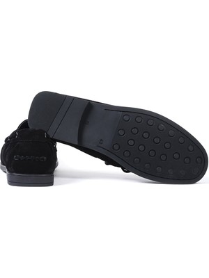 River World Erkek Model Ayakkabısı Deri Süet Siyah Renk Loafer Arms