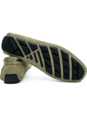River World Erkek Model Ayakkabısı Deri Süet Açık Yeşil Renk Loafer Cnd