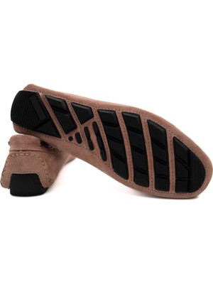 River World Erkek Model Ayakkabısı Deri Süet Somon Renk Loafer Cnd