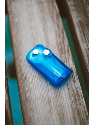 Badger Collection Katlanır Anahtarlık Mavi Unisex Erkek Kadın Minimal Hediye Tasarım Şeffaf Pvc Renkli