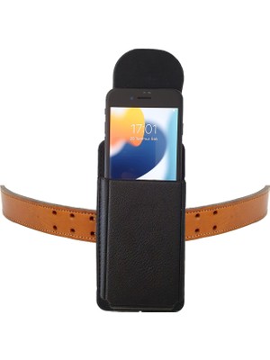 Vizyon Kemere Takılan iPhone 8 Telefon Kılıfı Bel Kemer Kılıfları Kapaklı Mıknatıslı