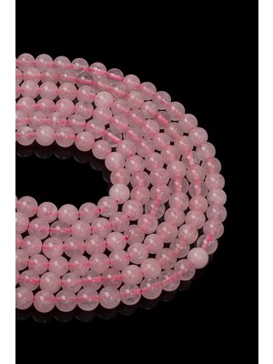 Dünya Doğal Taş 6 mm Pembe Kuvars Taşı Dizi