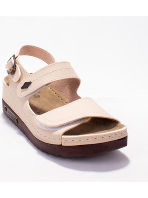 Dagoster DZA37-3014 Bej Günlük Ortopedik  Kadın Sandalet