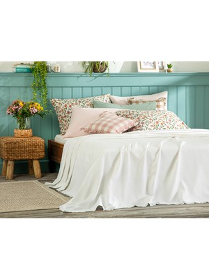 English Home Elegancy Fistolu Çift Kişilik Pike 200 x 220 cm Beyaz