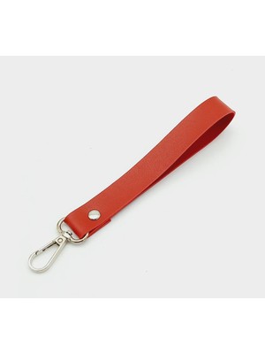 Angel Çanta Aksesuar Tek Kat Suni Deri Kırmızı Renk Elcik Gümüş Metal