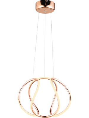 Apliqa Pietra Rose Gold Sarkıt 56 Watt Sarkıt 3 Renkli Ledli Modern Mutfak Banyo Led Salon Sarkıt Avize