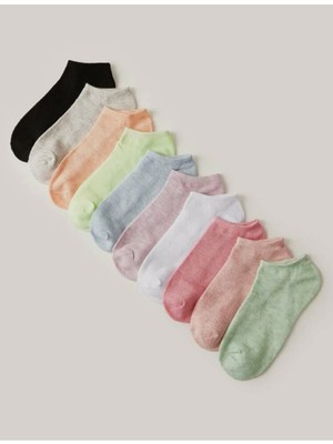 Soytemiz Çorap 10 Çift Koton Karışık Renk Kadın Patik Çorap