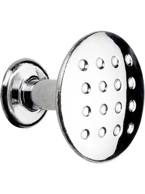 Nzb Noktalı Düğme Çekmece Dolap Kapak Kulpu Kulbu Krom Metal Daire Kulp