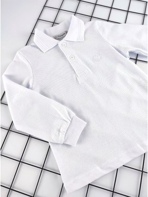 Pengim Erkek Çocuk Beyaz Lacoste T-Shirt 1-2-3-4 Yaş