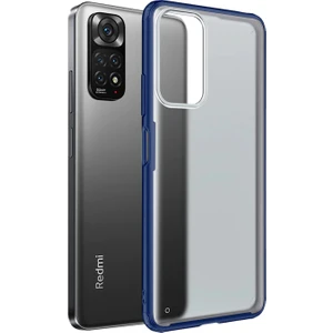 Xiaomi Redmi Note 11 Pro Global 2022 Luna Serisi Köşe Korumalı Sert Rubber Kılıf - Mavi