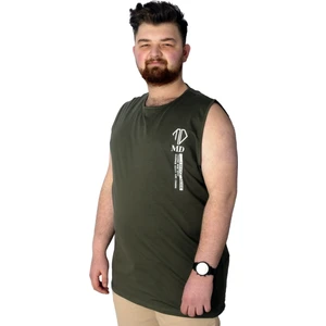 Büyük Beden T-Shirt Kolsuz Choose Mode 22160 Haki