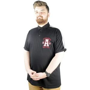 Büyük Beden Erkek T Shirt Polo Best Team 22307 Siyah