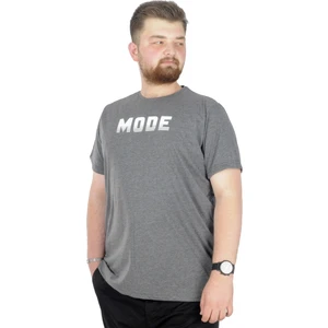 Büyük Beden T-Shirt Bis Yaka Mode 22196 Antramelanj