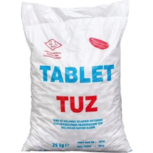 Tablet Tuz 25 Kg 1 Çuval Mekanik Yumuşatma Tuzu- Tablet Tuz