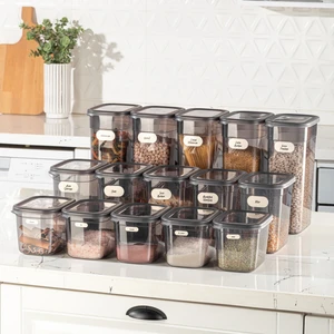 Etiketli 15'li Set Peggy Şeffaf Kapaklı Uzun Dikdörtgen Saklama Kabı 5x(1,3 Litre, 2 Litre, 3,2 Litre)